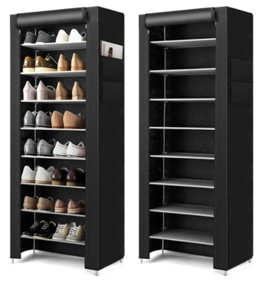 Zapatero Organizador De Closet 10 Niveles Armable En Tela Para 30 Pares