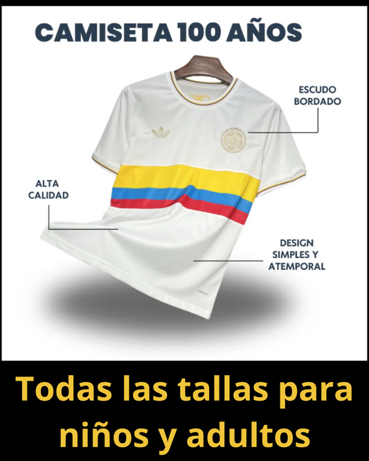 Camiseta 100 Años Selección Colombia Hombre – Edición Limitada