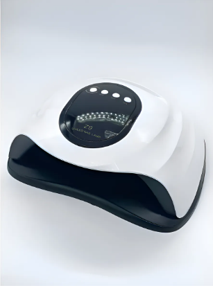 Lámpara Secadora de Uñas LED Z9 – Con Soporte para Celular, 110/220V, Blanca con Negro