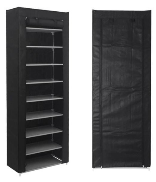 Zapatero Organizador De Closet 10 Niveles Armable En Tela Para 30 Pares