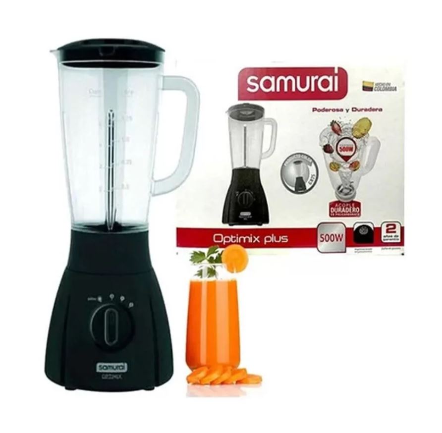 Licuadora Samurai Optimix Plus 500w Negra 2 Litros