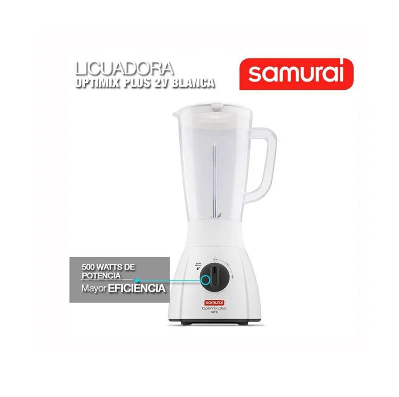 Licuadora Samurai Optimix Plus 500w Blanca 2 Litros