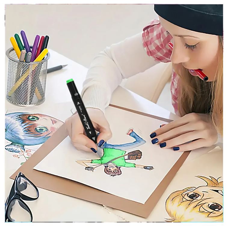Set Completo De 168 Plumones Marcadores Doble Punta Con Estuche – Ideal Para Niños, Estudiantes y Artistas