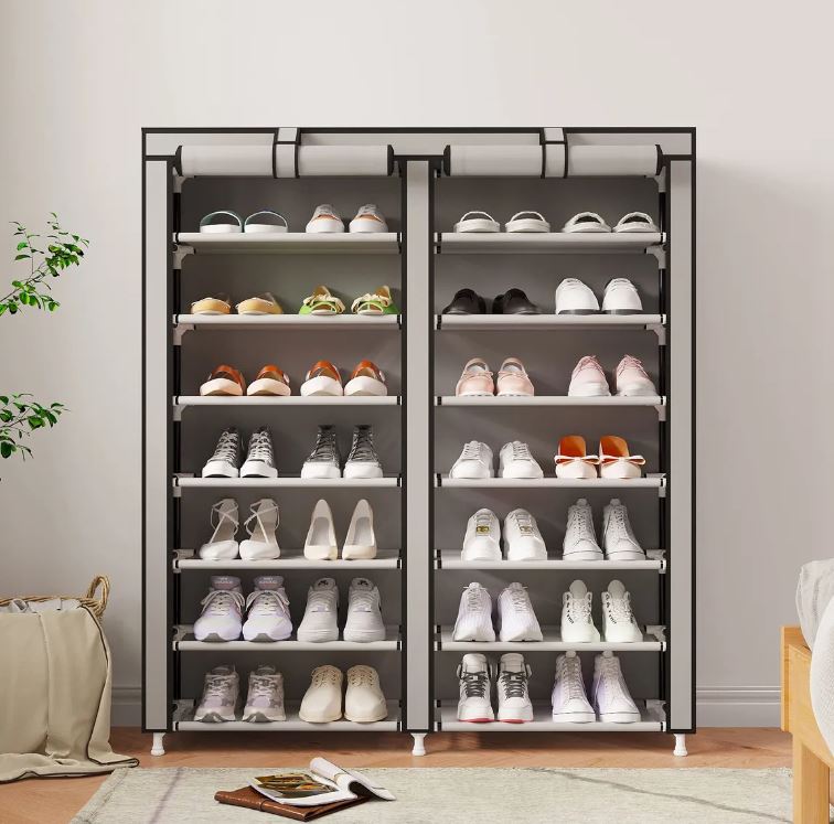 Zapatero en Tela Doble de 7 Niveles – Organizador de Zapatos Doble