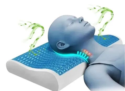 Almohada ergonómica viscoelástica Sueño con diseño curvo
