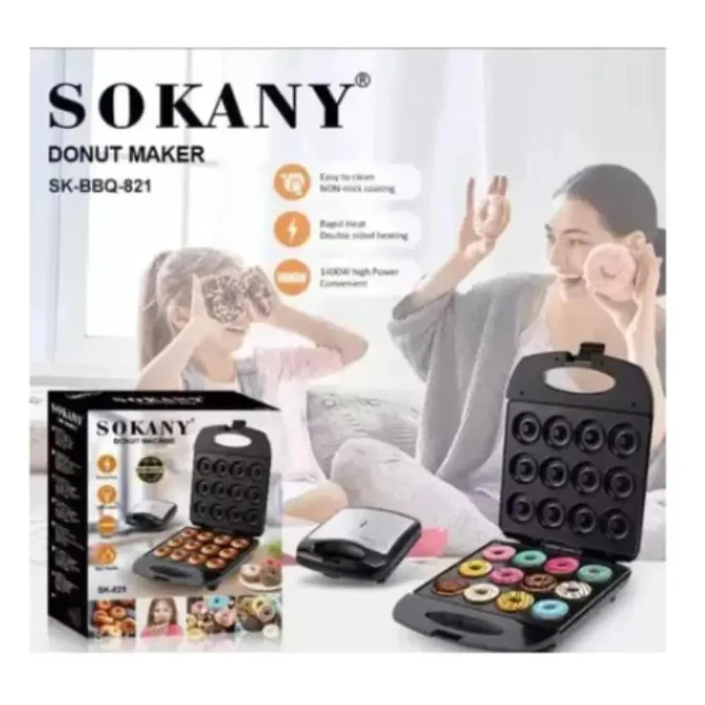 Máquina de donas Sokany SK-821 para 12 mini donas