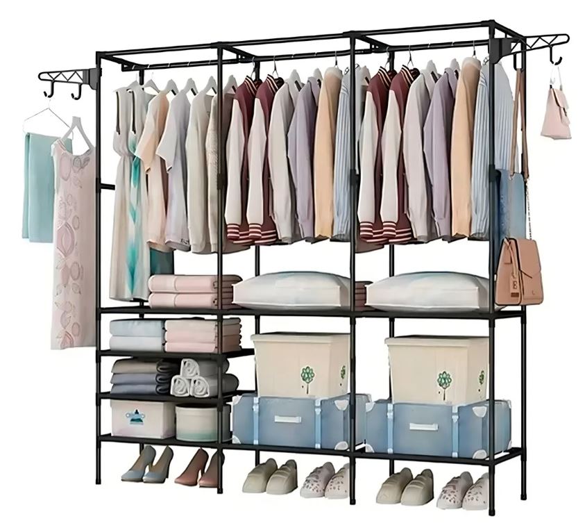 Armario Ropero 3 Cuerpos Closet Perchero Organizador De Ropa – Closet Esqueleto X3