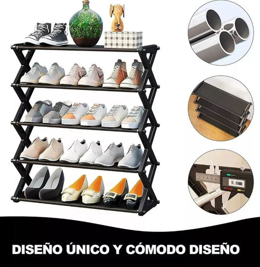 Organizador Zapatero 5 Niveles Estante Para Zapatos Armable Ahorra Espacio