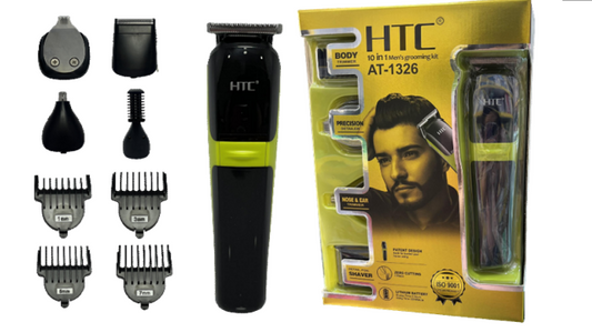 Maquina Barbera Afeitara y Patillera HTC-1326 + Accesorios