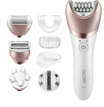 Depiladora Femenina Gemei 5 en 1 GM7003 – Multifuncional Recargable Color Blanco