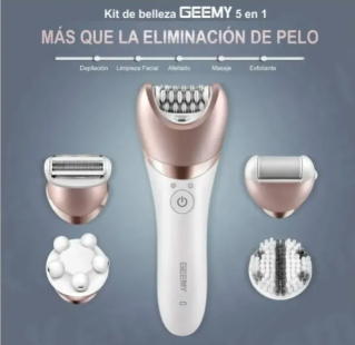 Depiladora Femenina Gemei 5 en 1 GM7003 – Multifuncional Recargable Color Blanco