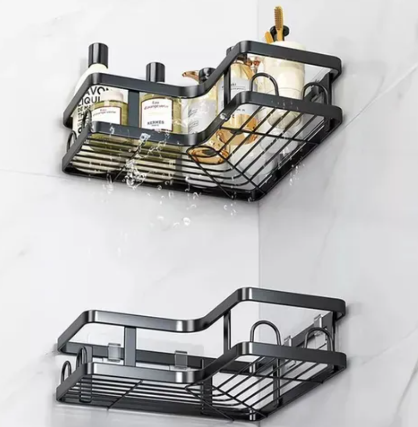 Estante Organizador Esquinero para Ducha y Pared de Baño 5 Piezas | Antióxido, Adhesivo y Fácil de Instalar