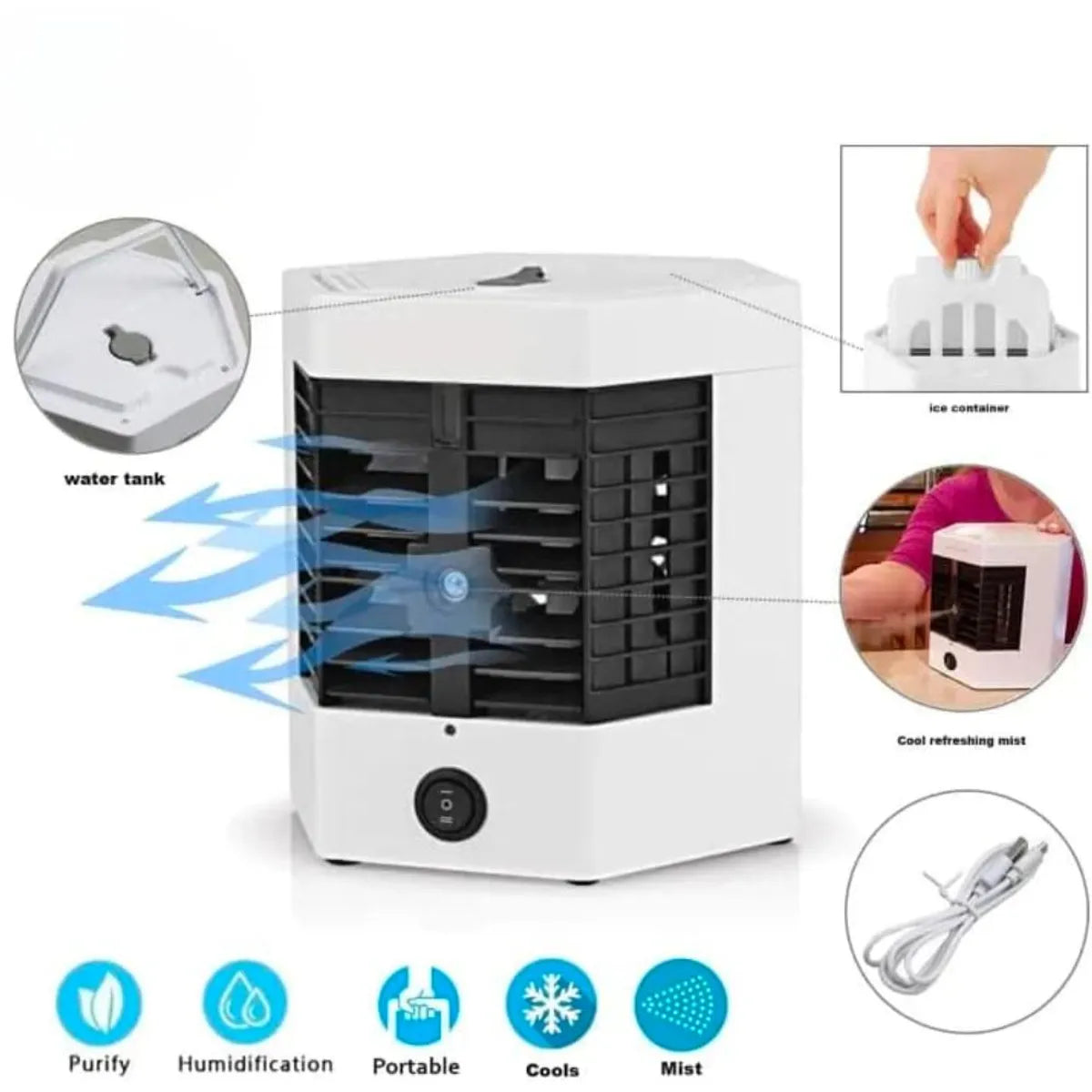Aire Acondicionado Portátil Arctic Air Ultra Pro 2X – Enfriador Personal Recargable