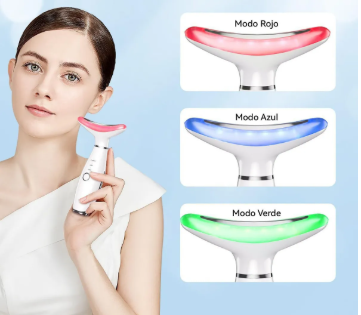 Masajeador Facial HY69 – Rejuvenecedor Portátil con Vibración y Calor