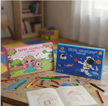 Set Escolar 48 Piezas – Kit Completo para Colegio, Manualidades y Tareas