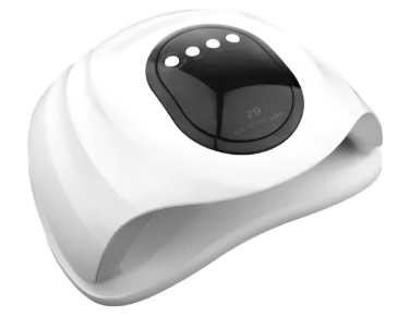 Lámpara Secadora de Uñas LED Z9 – Con Soporte para Celular, 110/220V, Blanca con Negro