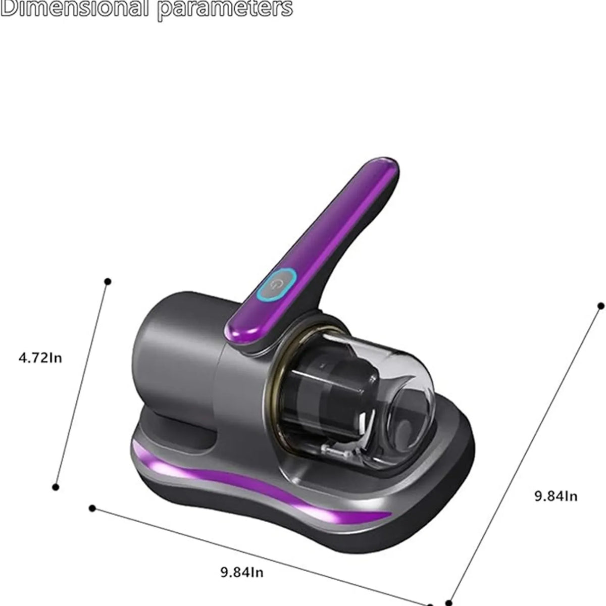 Aspiradora de mano antiácaros inalámbrica con luz UV