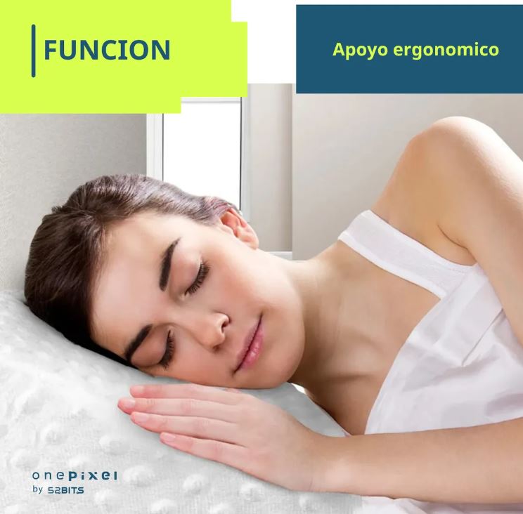 Almohada Ortopédica Cervical Memory Foam con Aloe Vera – Soporte Ergonómico para Cuello