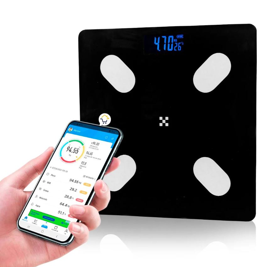 Báscula Personal Inteligente Bluetooth – Balanza Digital - iOS y Android