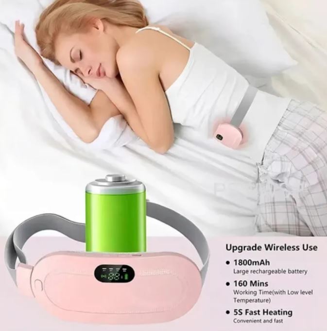 Cinturón Térmico Masajeador para Cólicos Menstruales – Alivio Rápido