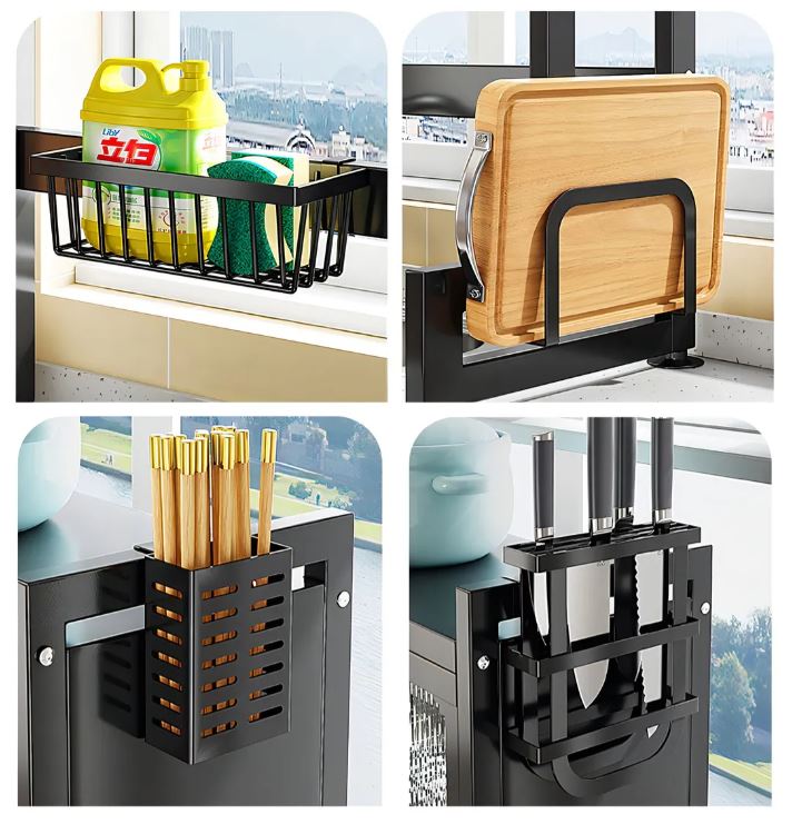 Escurridor de Platos para Cocina con Gabinete 65 cm, Secador de platos