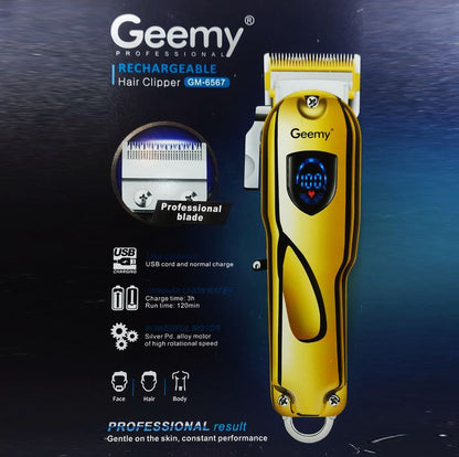 Máquina de Peluquería Inalámbrica Profesional Geemy 6567 con Accesorios – foto 3