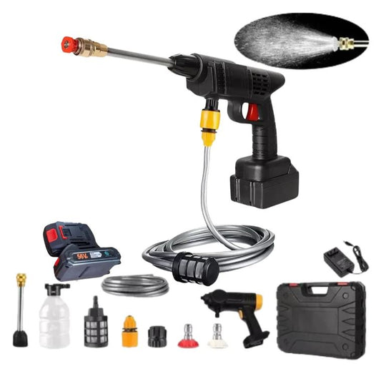 Hidrolavadora Portatil 48V con 2 Baterias Recargables 110V Negra