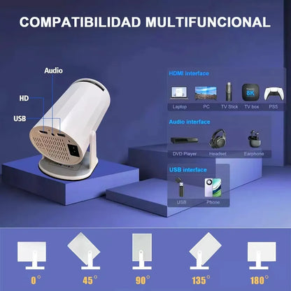Video Beam Doméstico HY300 Blanco 110V/220V – Cine en Casa Portátil – foto 2