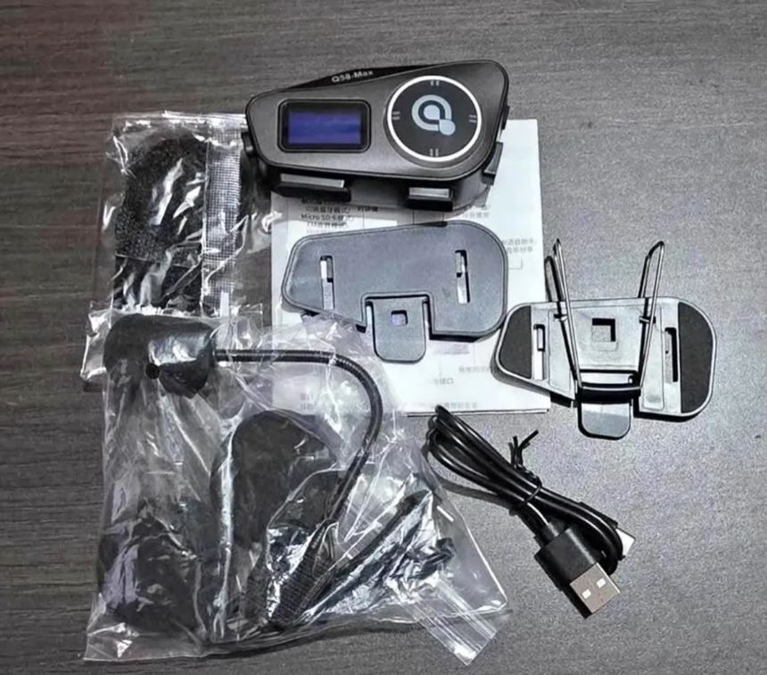 Intercomunicador Casco Moto Bluetooth Q58 Set x2 con Música