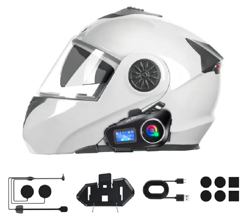 Intercomunicador Casco Moto Bluetooth Q58 Set x2 con Música