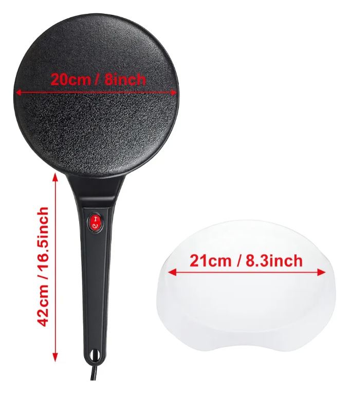 Crepera Eléctrica Sokany Antiadherente – Máquina para Crepes, Pancakes, Tortillas y Arepas Delgadas