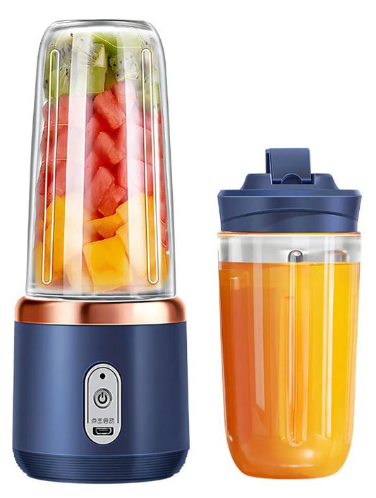 Mini Licuadora Portátil Recargable USB con Doble Vaso – Licuadora Personal para Batidos, Jugos y Smoothies