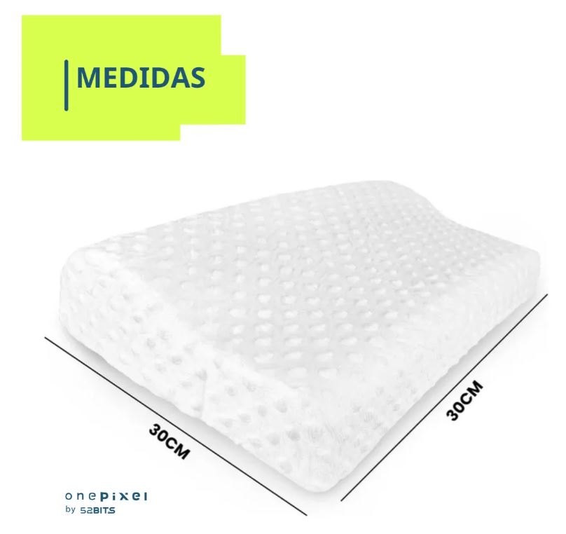Almohada Ortopédica Cervical Memory Foam con Aloe Vera – Soporte Ergonómico para Cuello