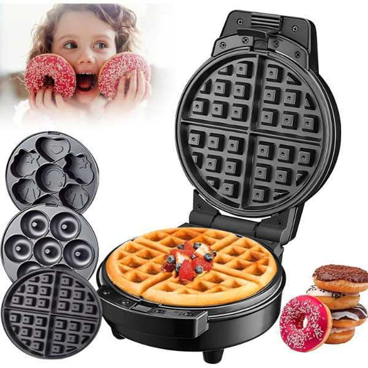 Waflera 3 en 1 Sokany Antiadherente – Waffles, Mini Donas y Figuras – foto 1
