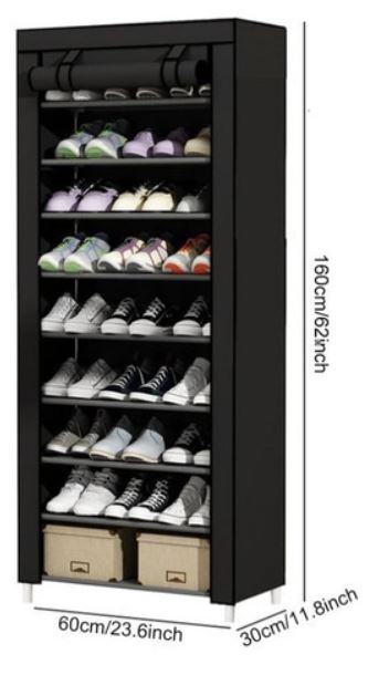 Zapatero Organizador De Closet 10 Niveles Armable En Tela Para 30 Pares