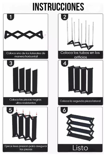 Organizador Zapatero 5 Niveles Estante para Zapatos Armable Ahorra Espacio – foto 4